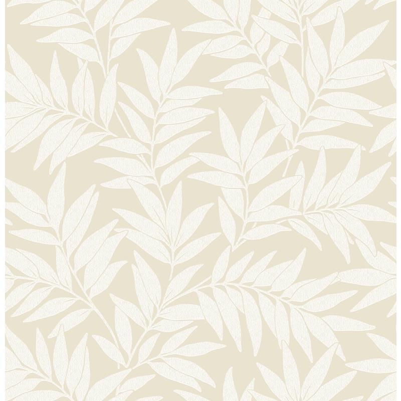Sample 2970-26125 Revival, Morris Taupe Leaf Wallpaper by A-Street Prints Wallpaper