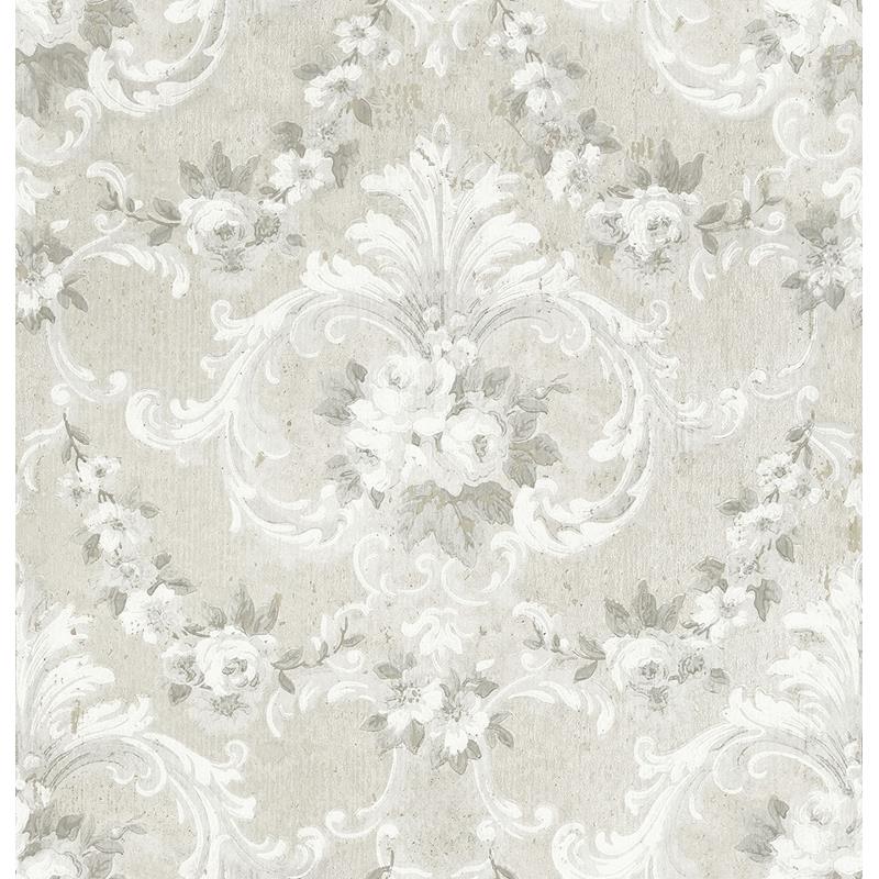 Search AST4065 Zio and Sons This Old Hudson Timeless Grey Rose Damask Grey A-Street Prints Wallpaper