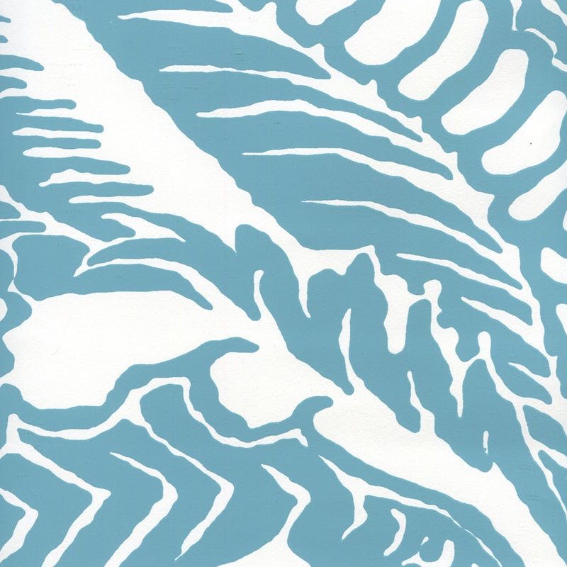 Sample CP1040W-03 Antoinette, Windsor Blue On White by Quadrille Wallpaper