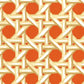 Sample 6480WP-01 Club Cane, Cream Taupe Orange by Quadrille Wallpaper