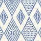 Sample AP850-09 Safari Embroidery, New Navy on Almost White by Quadrille Wallpaper