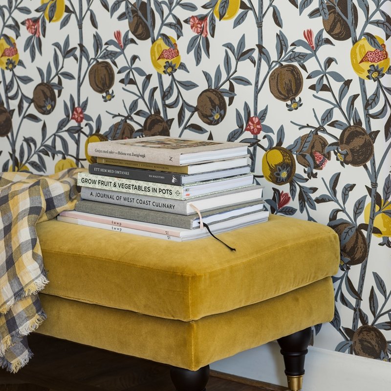 Purchase 1959 granatapple slate and ochre borastapeter wallpaper 