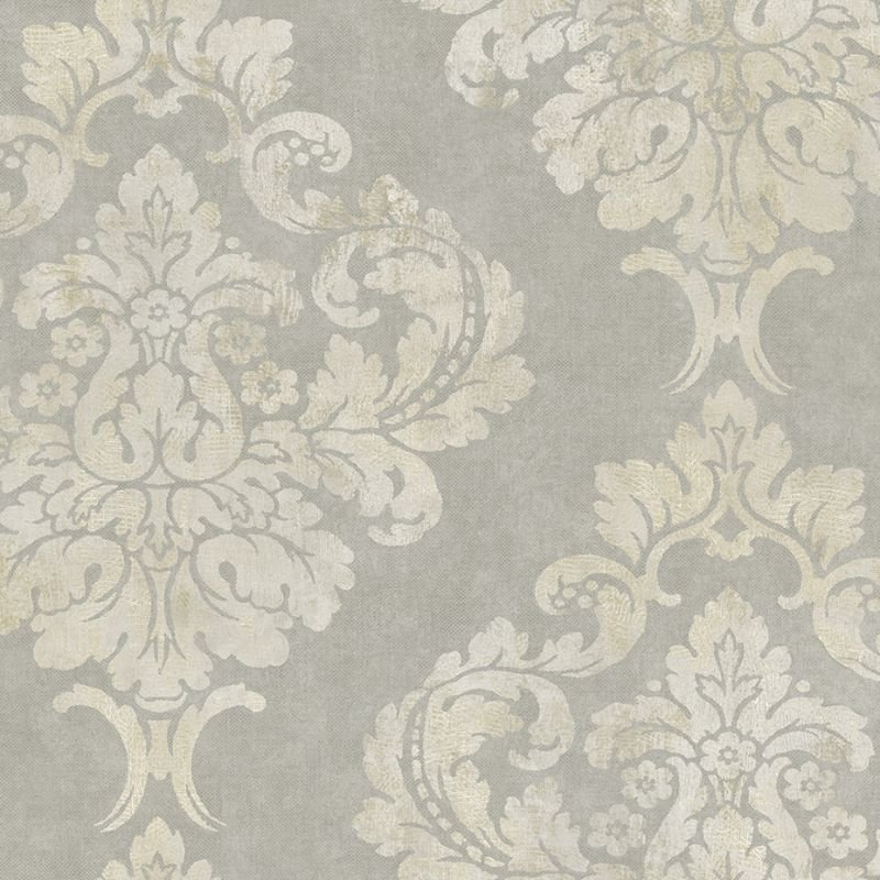 Buy GR60205 Bella Casa Damask by Wallquest Wallpaper