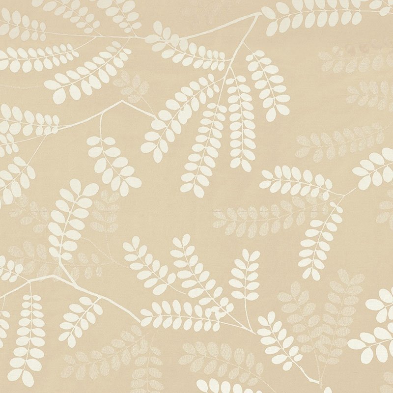 Purchase sample of 62441 Locust Leaves, Sand by Schumacher Fabric