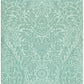 Sample 2973-87369 Daylight, Maris Mint Flock Damask by A-Street Prints Wallpaper