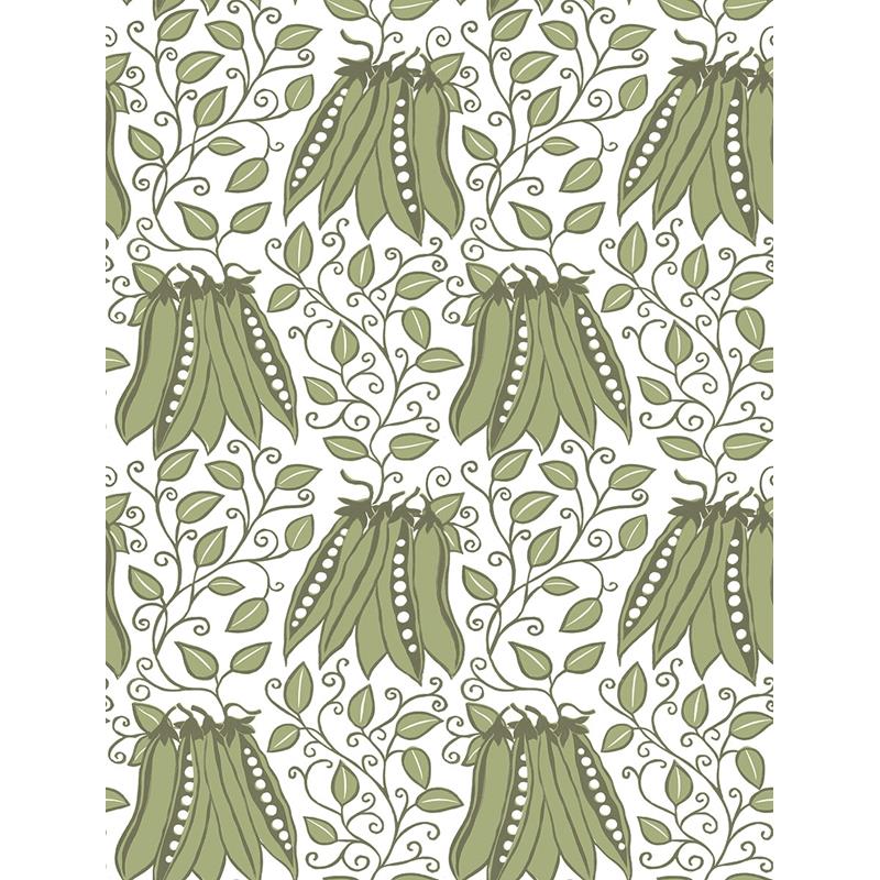 Sample 2821-25120 Folklore. Peas in a Pod, Olive by A-Street Wallpaper