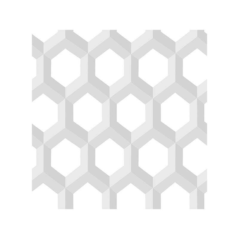 Sample 2716-23840 Hex Grey Geometric Wallpaper