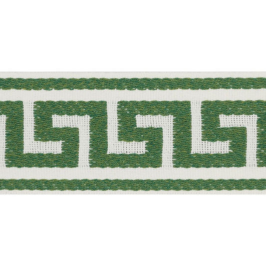 72393 | Ganton Tape, Green - Schumacher Fabric
