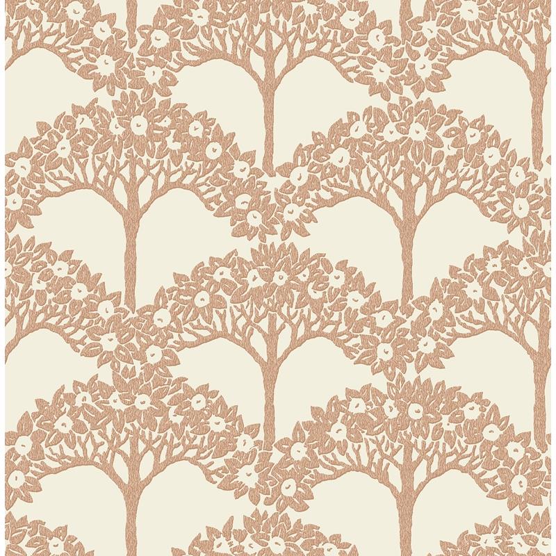 Find 2970-26112 Revival Dawson Rust Magnolia Tree Wallpaper Rust A-Street Prints Wallpaper