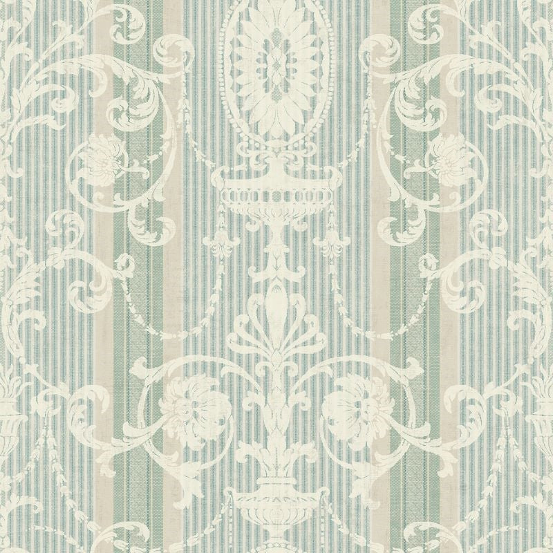 Shop VF30004 Manor House Scroll Stripe by Wallquest Wallpaper