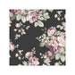 Sample AF37700 Flourish Abby Rose 4, Black Grand Floral Wallpaper in Black, Ebony, Plum Pinks by Norwall