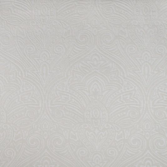 Looking S4590 Snow Damask White Greenhouse Fabric