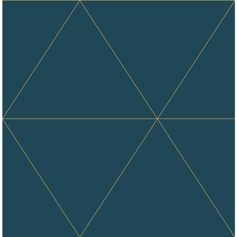 Sample 2763-24228 Moonlight, Teal Geometric by A-Street Prints Wallpaper