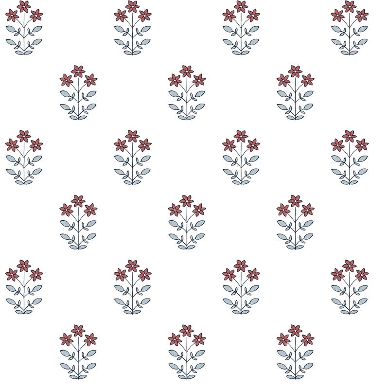 Sample AST4361 Erin Gates, Kit Red Floral Wallpaper by A-Street Prints Wallpaper