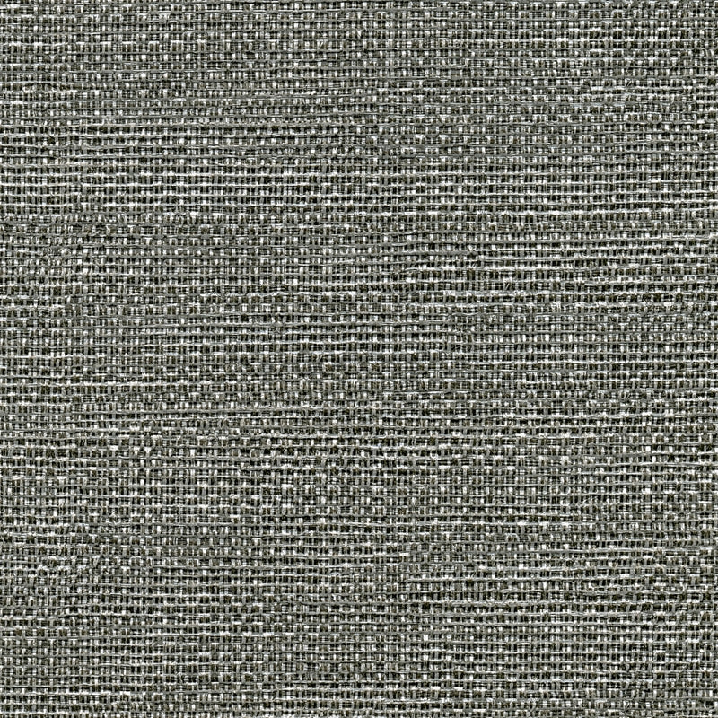 Sample 2807-8030 Warner Grasscloth Resource, Bohemian Bling Black Woven Texture Wallpaper by Warner