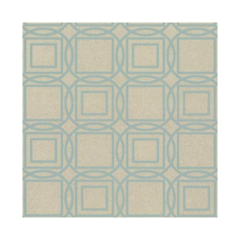 Sample - LC7152 Organic Cork Prints, Blue Geometric Wallpaper by Ronald Redding