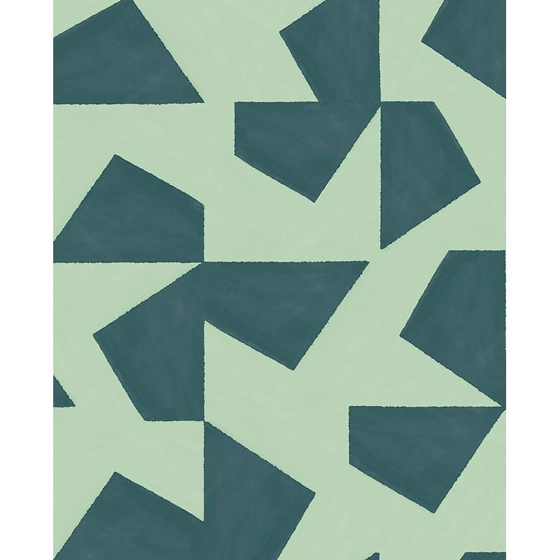 Sample EJ318042 Twist, Azad Sea Green Abstract Geometric by Eijffinger