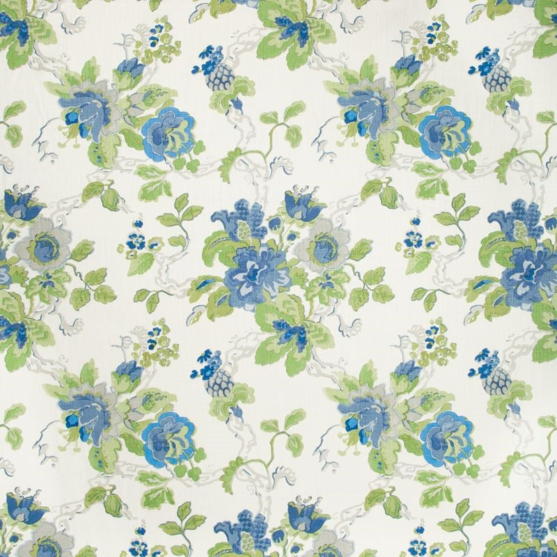 Sample BFC-3520.153.0 Parnham, Cornflower Lime Multipurpose Fabric by Lee Jofa