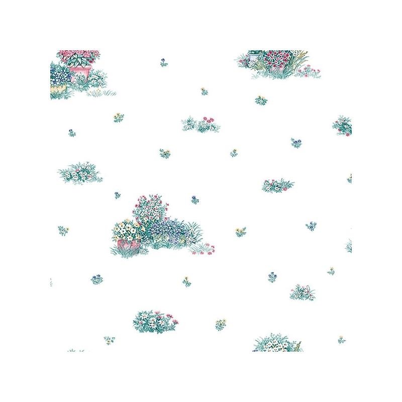 Sample CN22620 Blue Floral wallpaper Norwall Wallpaper