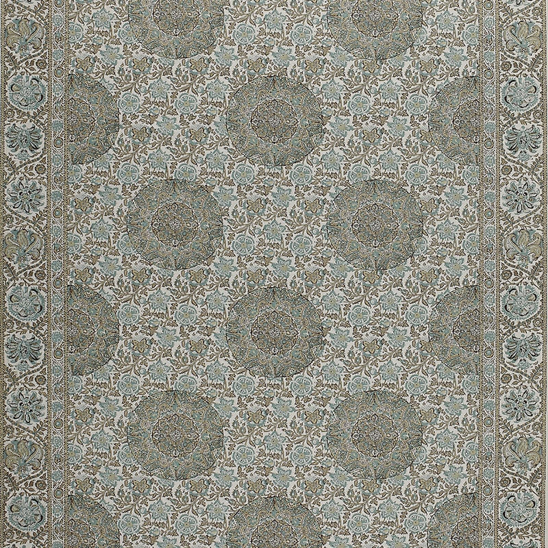 Purchase sample of 1296002 Kaya Medallion, Mineral by Schumacher Fabric