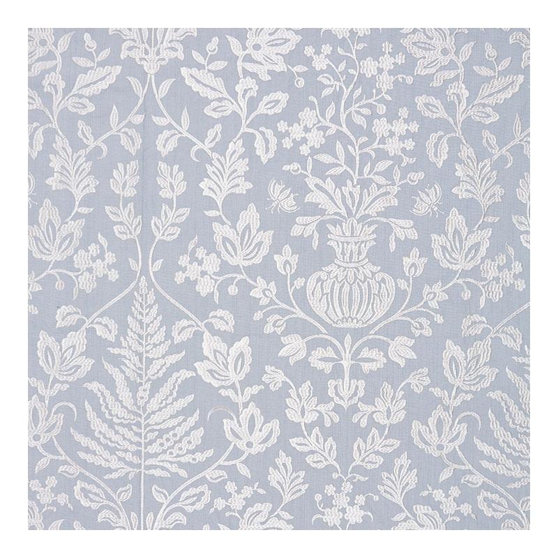 Sample 27032-002 Shalimar Embroidery, Sky by Scalamandre Fabric (SC 000227032)