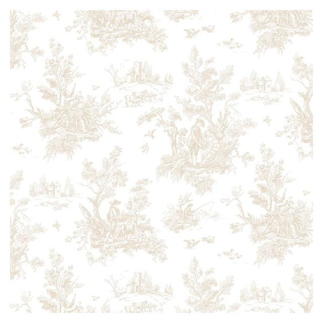 Purchase AB27655 Flourish (Abby Rose 4) Beige Toile Wallpaper in Blues & Greens  by Norwall Wallpaper