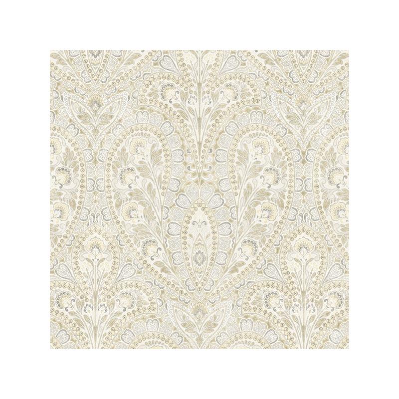 Sample AF37730 Flourish Abby Rose 4, Yellow Ornamental Wallpaper by Norwall