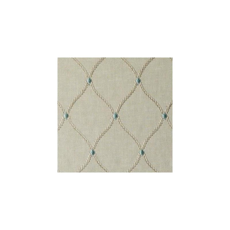 DA61586-693 | Natural/Aqua - Duralee Fabric