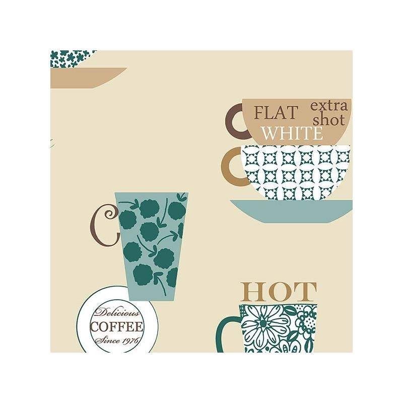 Sample FK34429 Brown Coffee Cups wallpaper Norwall Wallpaper
