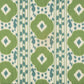 Sample 8015178-133 Varkala Print Teal/Green Ikat Brunschwig and Fils Fabric