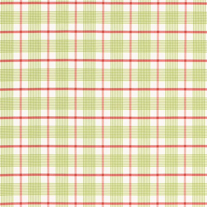 Purchase sample of 68020 St. Lucia Plaid, Lime by Schumacher Fabric