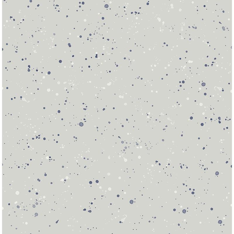 Acquire DA60800 Day Dreamers Paint Splatter Gray and Midnight Blue by Seabrook Wallpaper