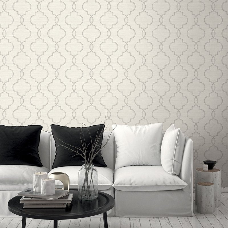 Acquire 2765 Bw40508 Geotex Malo Light Grey Sisal Ogee Kenneth James Wallpaper