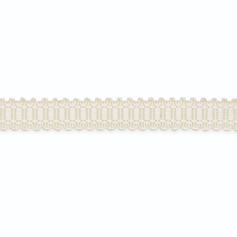 G524-1 | Mikayla Gimp Silk W/Picot 3/4", Blanc - Schumacher Fabric