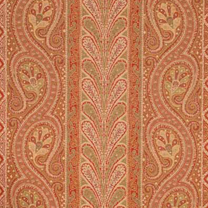 Purchase sample of 50771 Chatelaine Paisley, Red/Moss by Schumacher Fabric