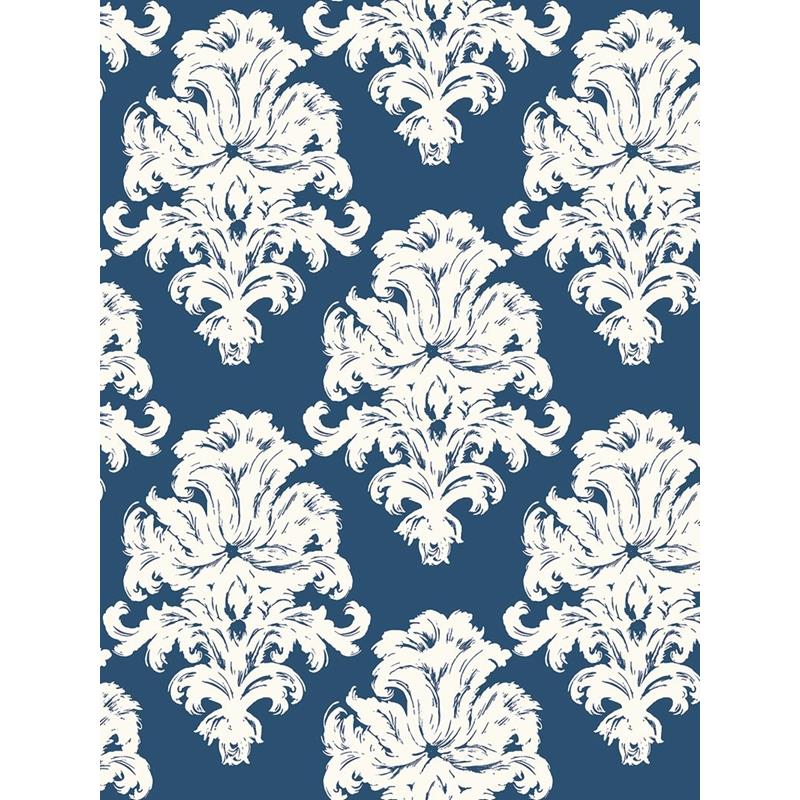 Sample TA20102 Tortuga, Blue, Swirl by Seabrook Wallpaper