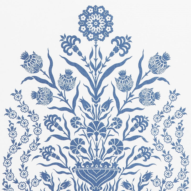 Purchase sample of 178090 Iznik Sheer, Blue by Schumacher Fabric