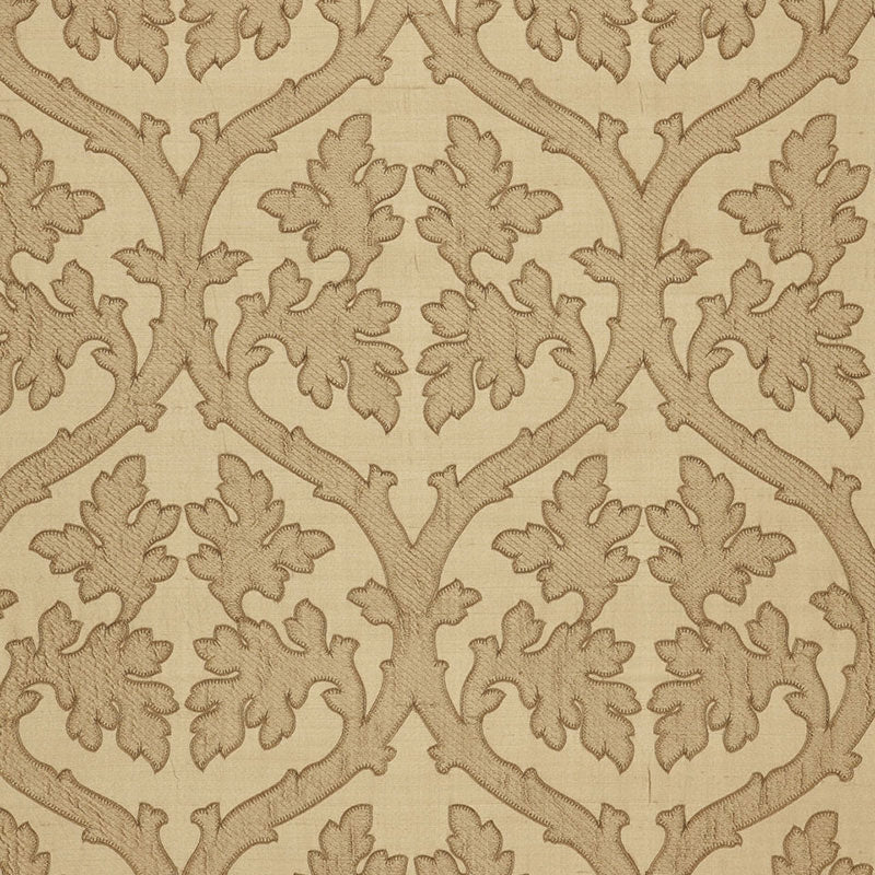 Purchase sample of 64741 Ravenna Embroidery, Camel by Schumacher Fabric