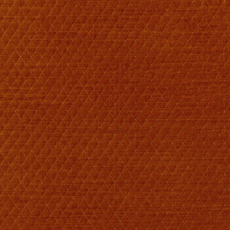 Purchase sample of 66925 Paley Quilted Velvet, Chinese Orange by Schumacher Fabric