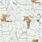Sample DA61202 Day Dreamers, Hiding Tigers Sky Blue and Orange Seabrook Wallpaper