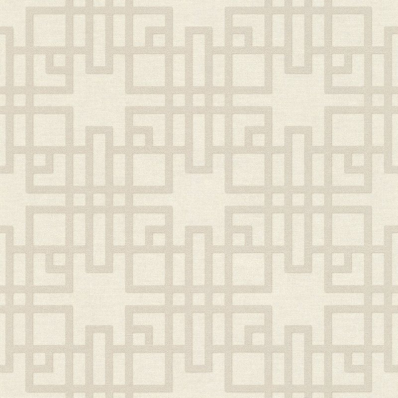 Shop 4035-409239 Windsong Mana White Trellis Wallpaper Neutral by Advantage