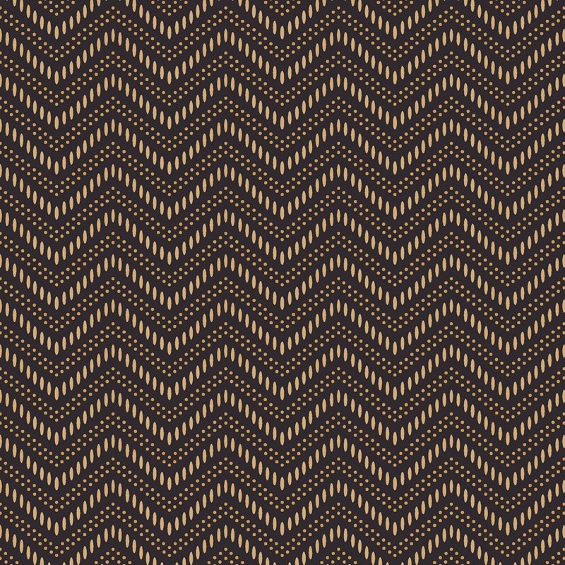 Select 6482 Chevron Dots Brown And Gold by Borastapeter Wallpaper