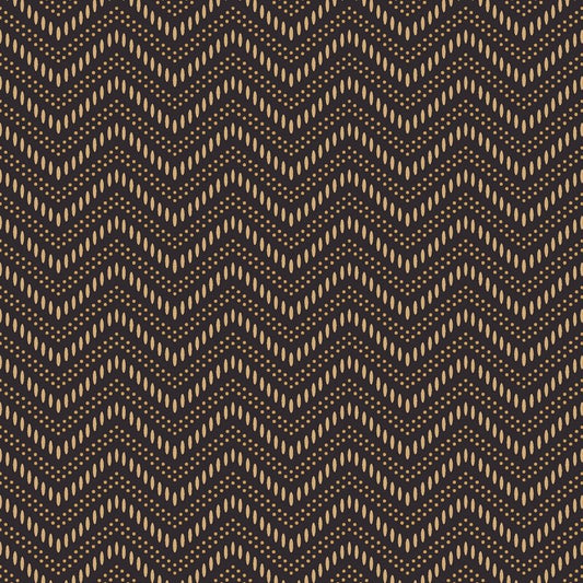 Select 6482 Chevron Dots Brown And Gold by Borastapeter Wallpaper