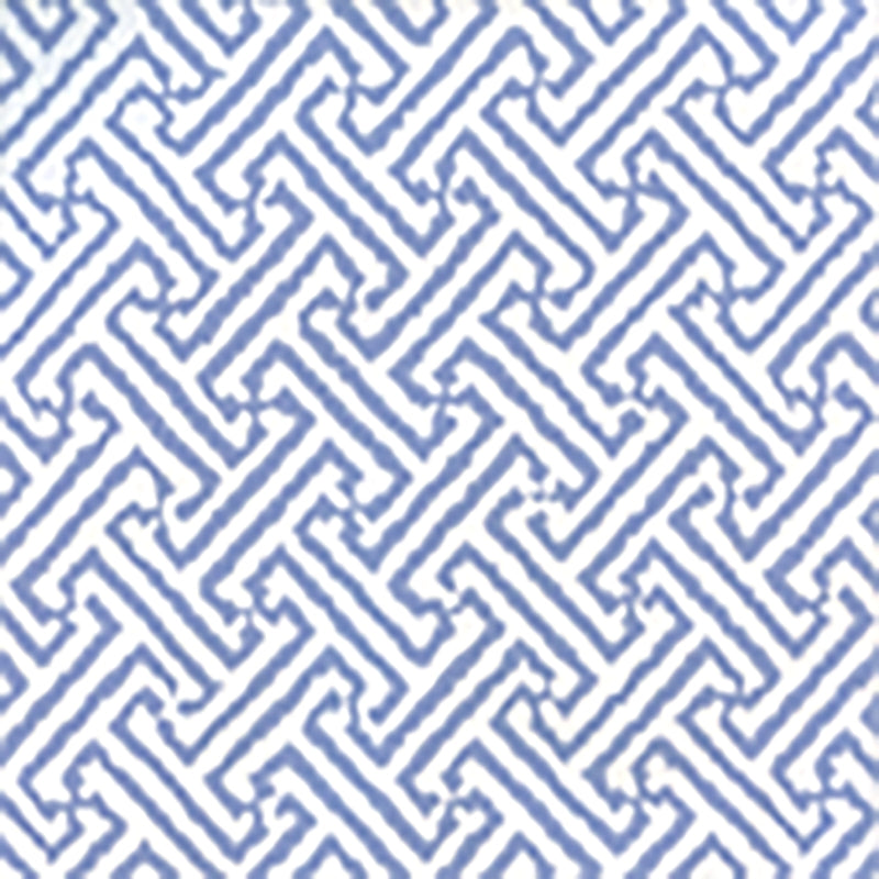 Sample 3080-06WP Java Java, French Blue on White by Quadrille Wallpaper