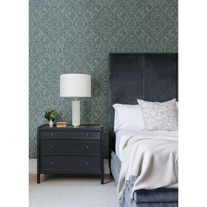 Buy 2975-26244 Scott Living II Felix Teal Geometric Teal A-Street Prints Wallpaper