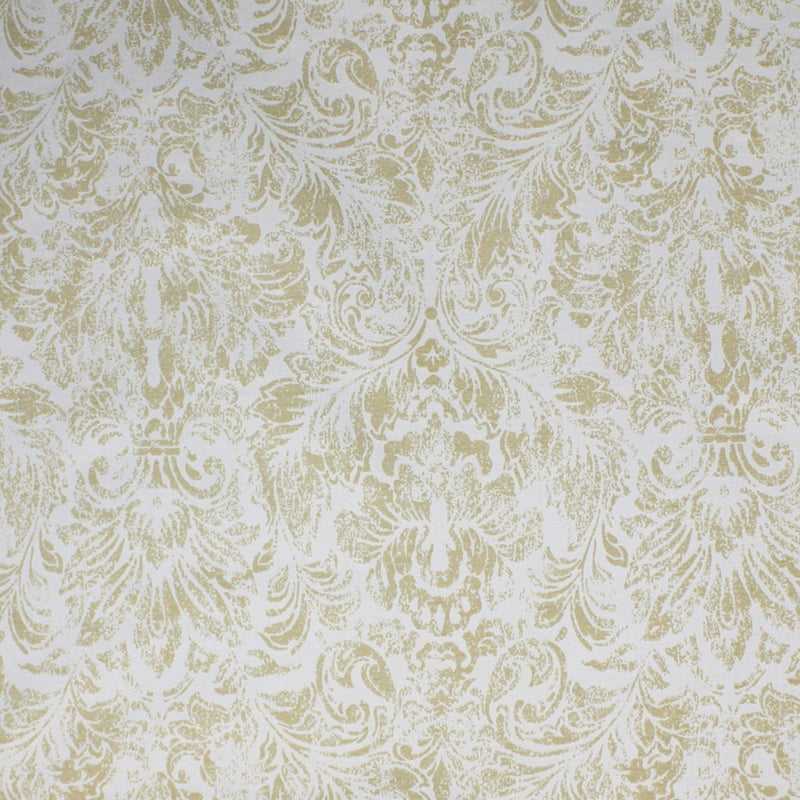 Find S4387 Custard Yellow Scroll Greenhouse Fabric