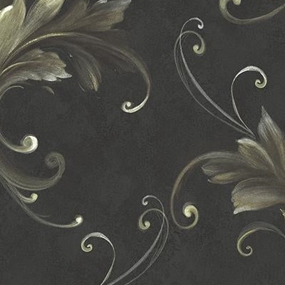 View CB21800 Beufort Black Acanthus Leaves by Carl Robinson Wallpaper