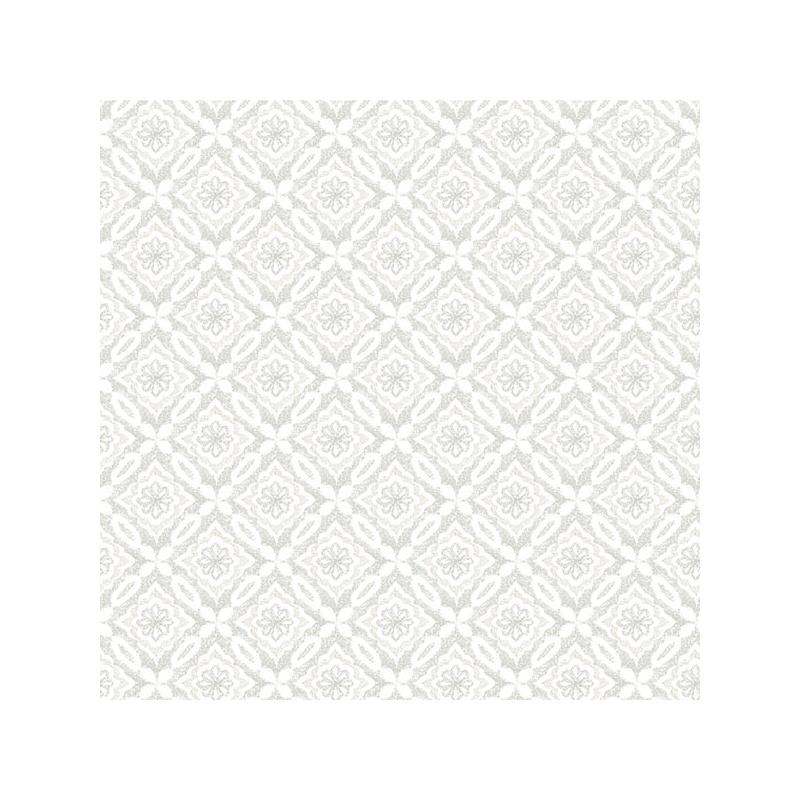 Sample 3122-10700 Flora and Fauna Hugson Grey Quilted Damask by Chesapeake Wallpaper