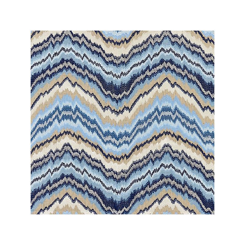 Sample 27096-002 Bergamo Embroidery, Indigo - Scalamandre Fabric (SC 000227096)
