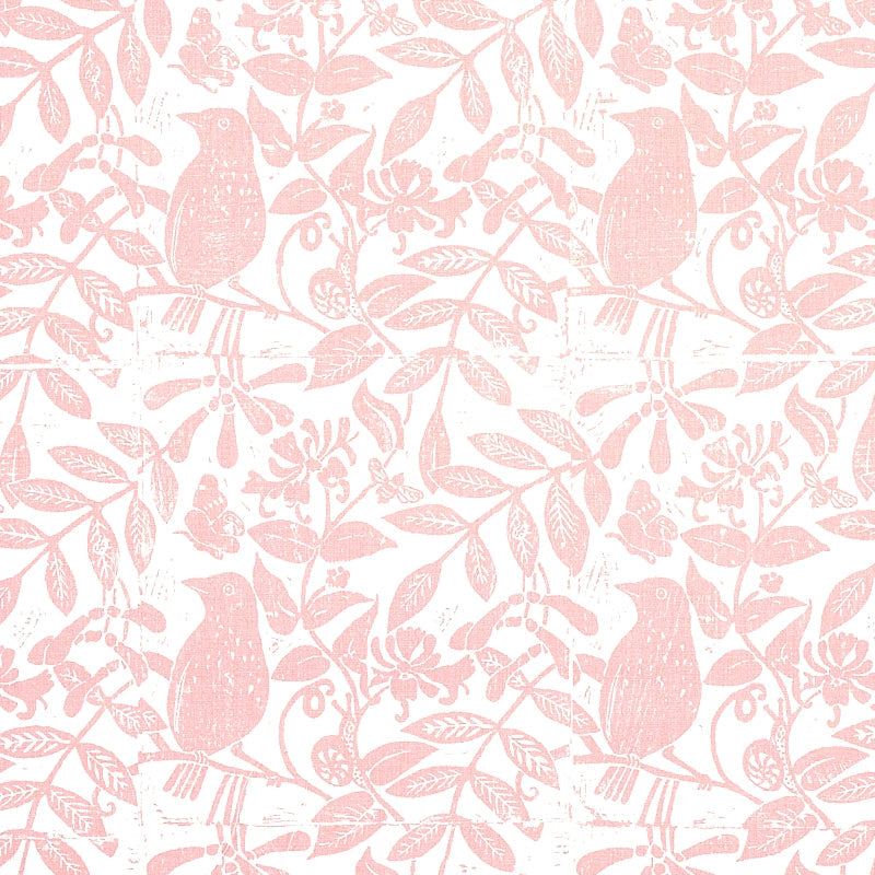 Purchase sample of 179210 Bird & Bee, Pink by Schumacher Fabric